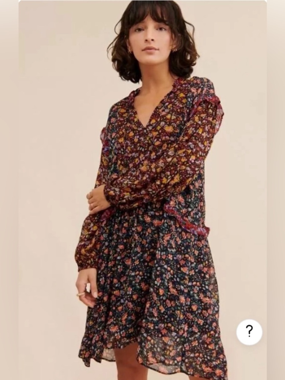 Anthropologie Helene Floral Tunic Dress